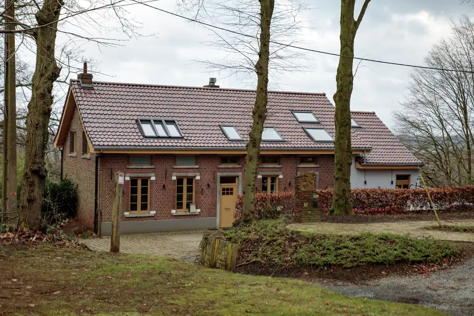 Buitenaanzicht van een woning met VELUX dakvensters 