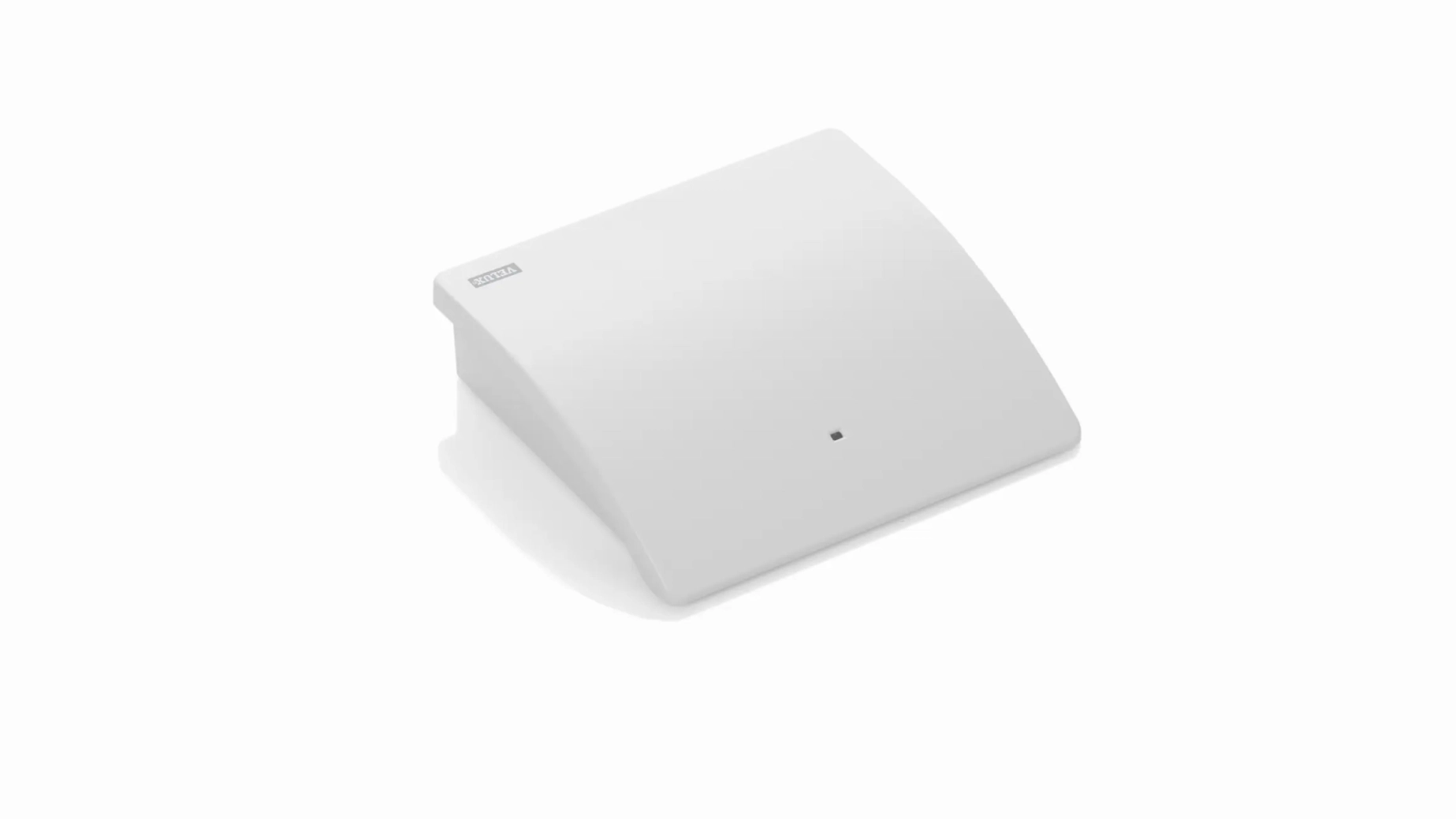 White VELUX control pad for roof windows and blinds.