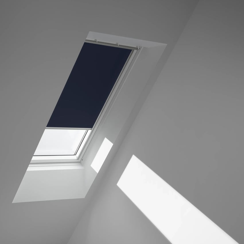 Tenda Oscurante Originale VELUX Per Finestre C02 - Beige Chiaro Con Guide Grigie