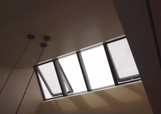 Light seen coming through four VELUX roof windows