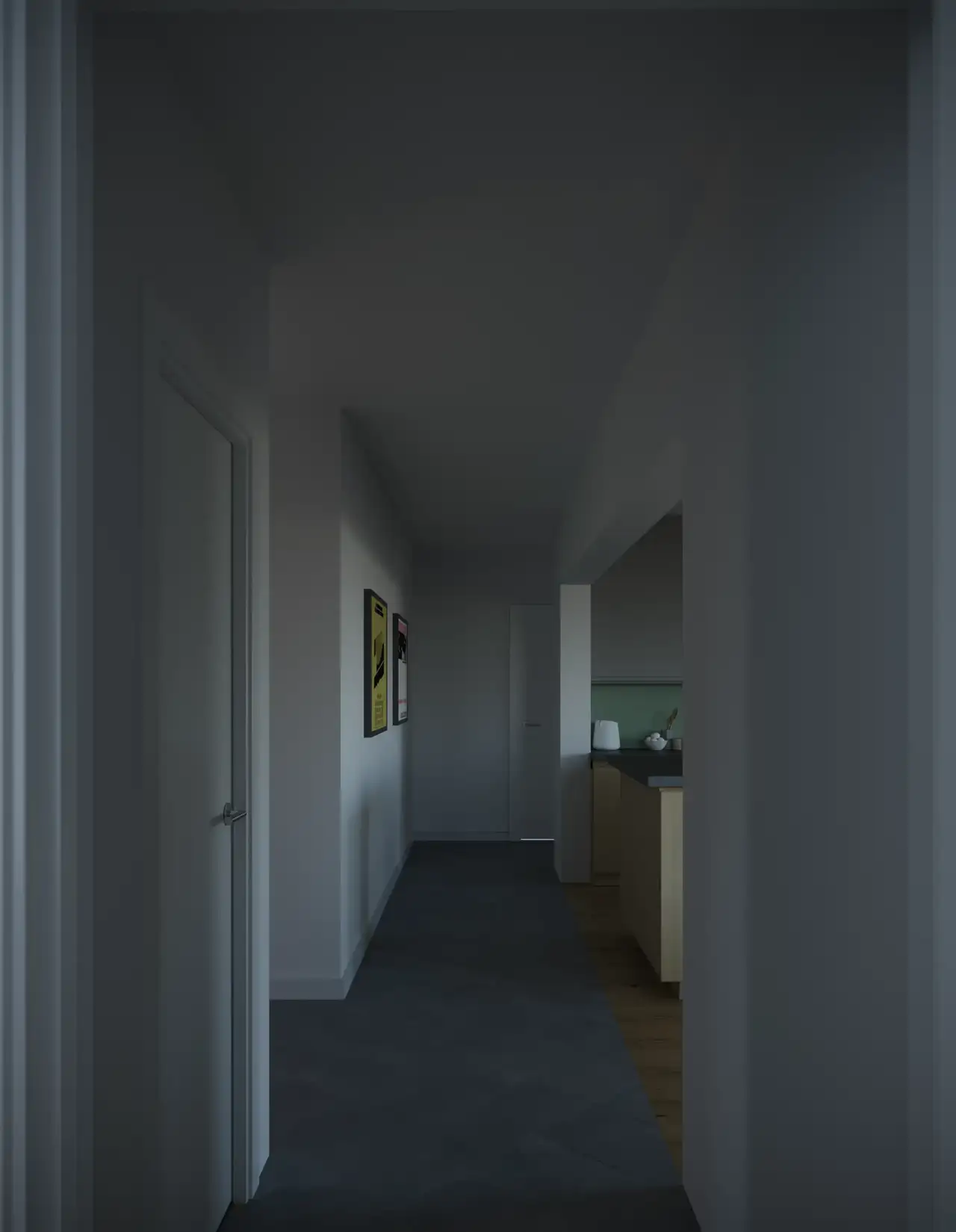 Vorher: Innenliegender und dunkler Flur ohne Lichtquellen | VELUX Magazin