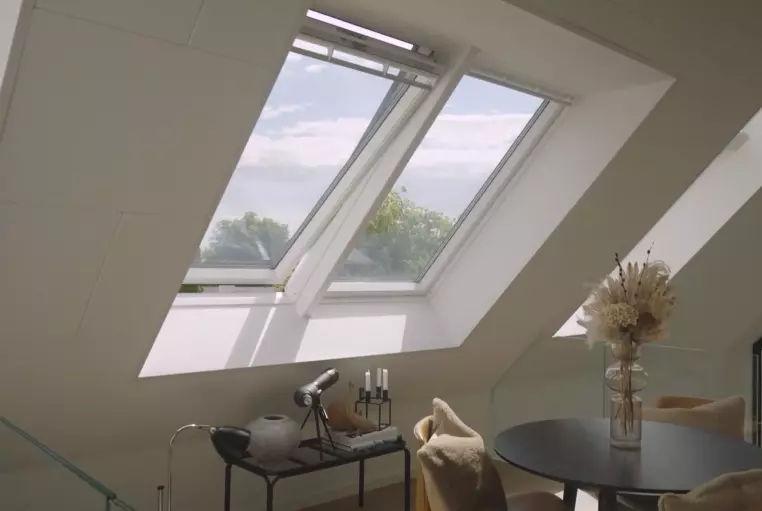 The importance of natural ventilation illustrated with 2 velux roof windows
