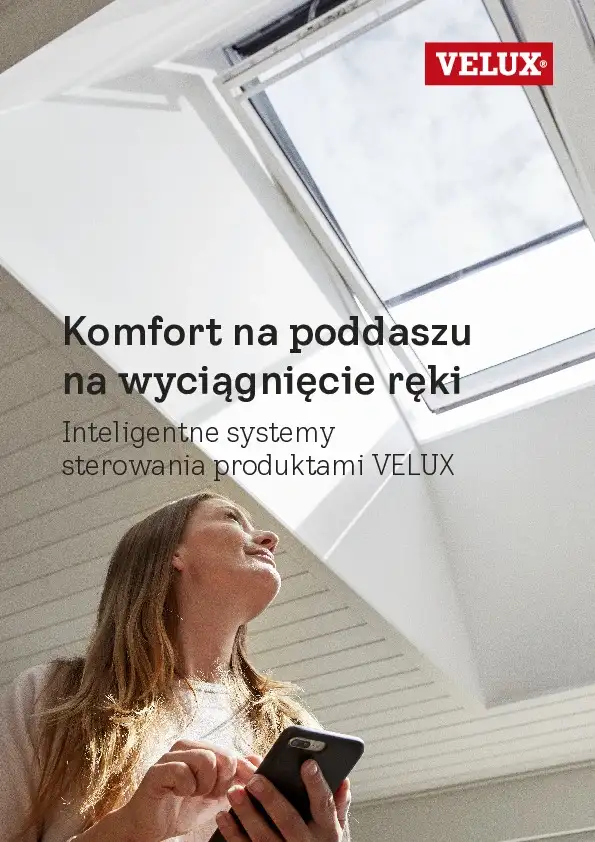 Broszura "Inteligentne systemy sterowania produktami VELUX"