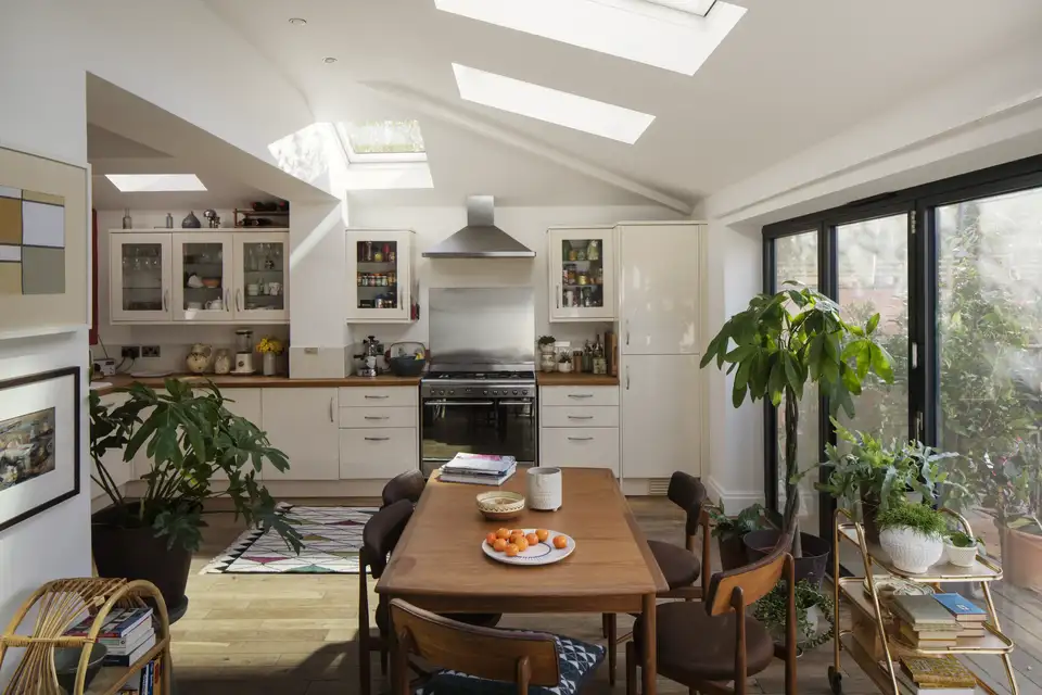 mobilier vintage dans une cuisine moderne