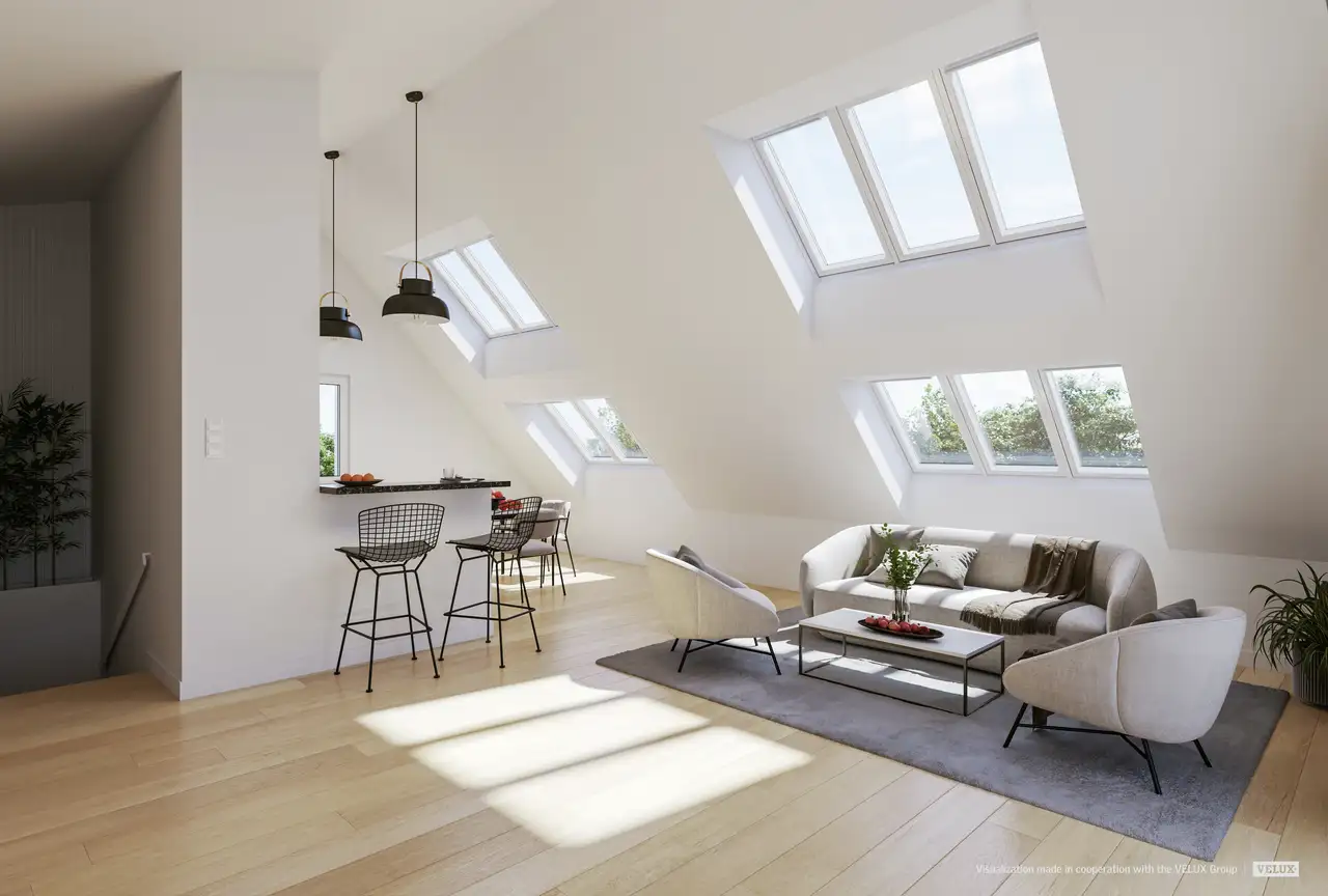 Zolder uitgerust met VELUX dakvensters