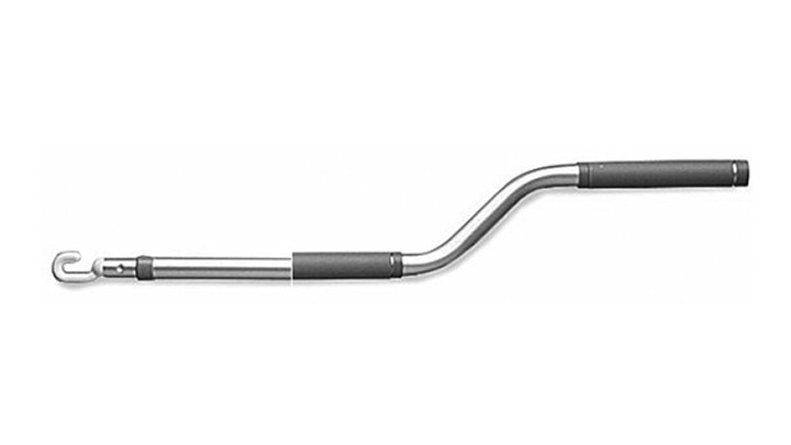 VELUX window opening rod with hook and grip.