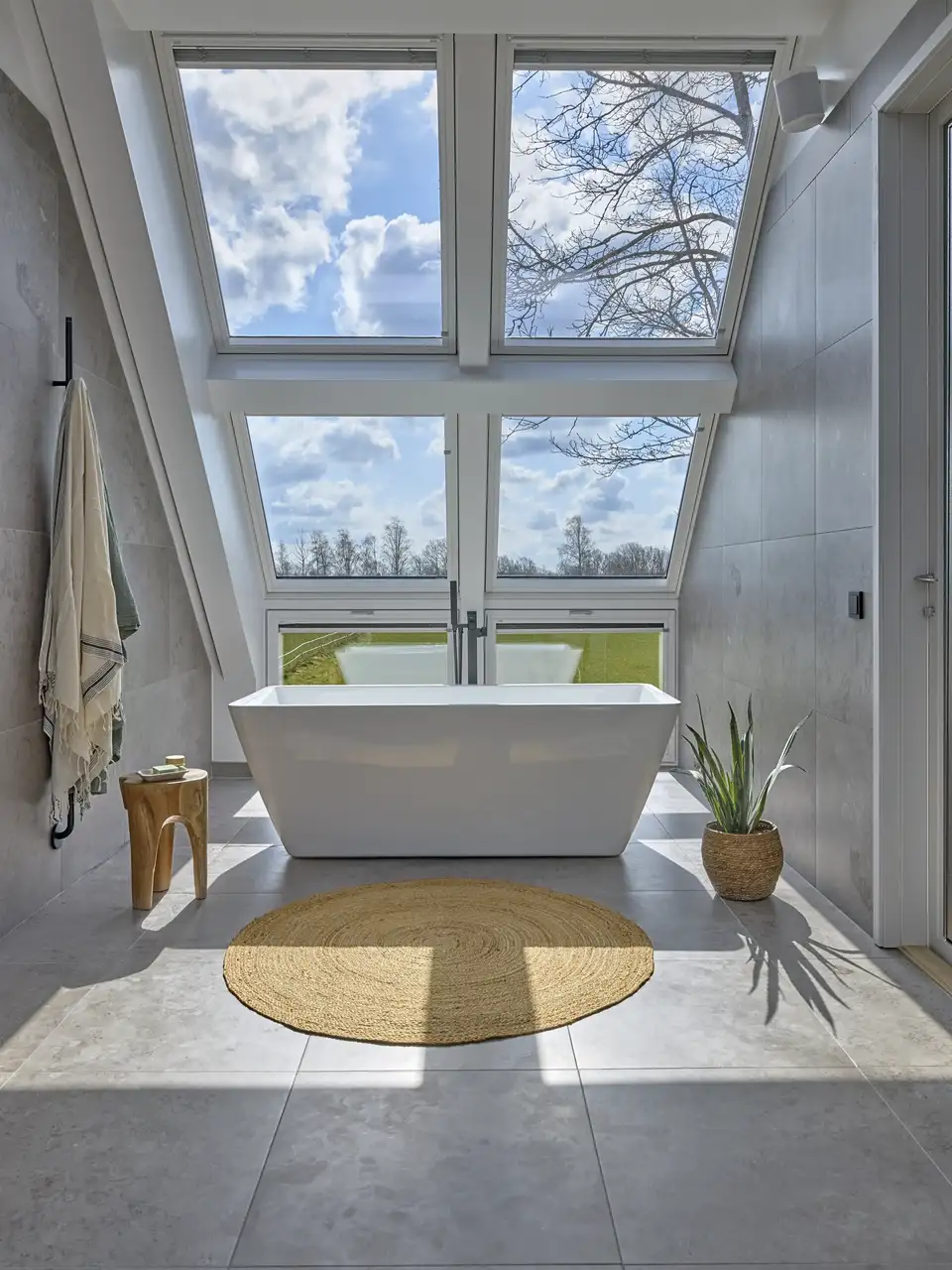 bain de lumière dans la salle de bain