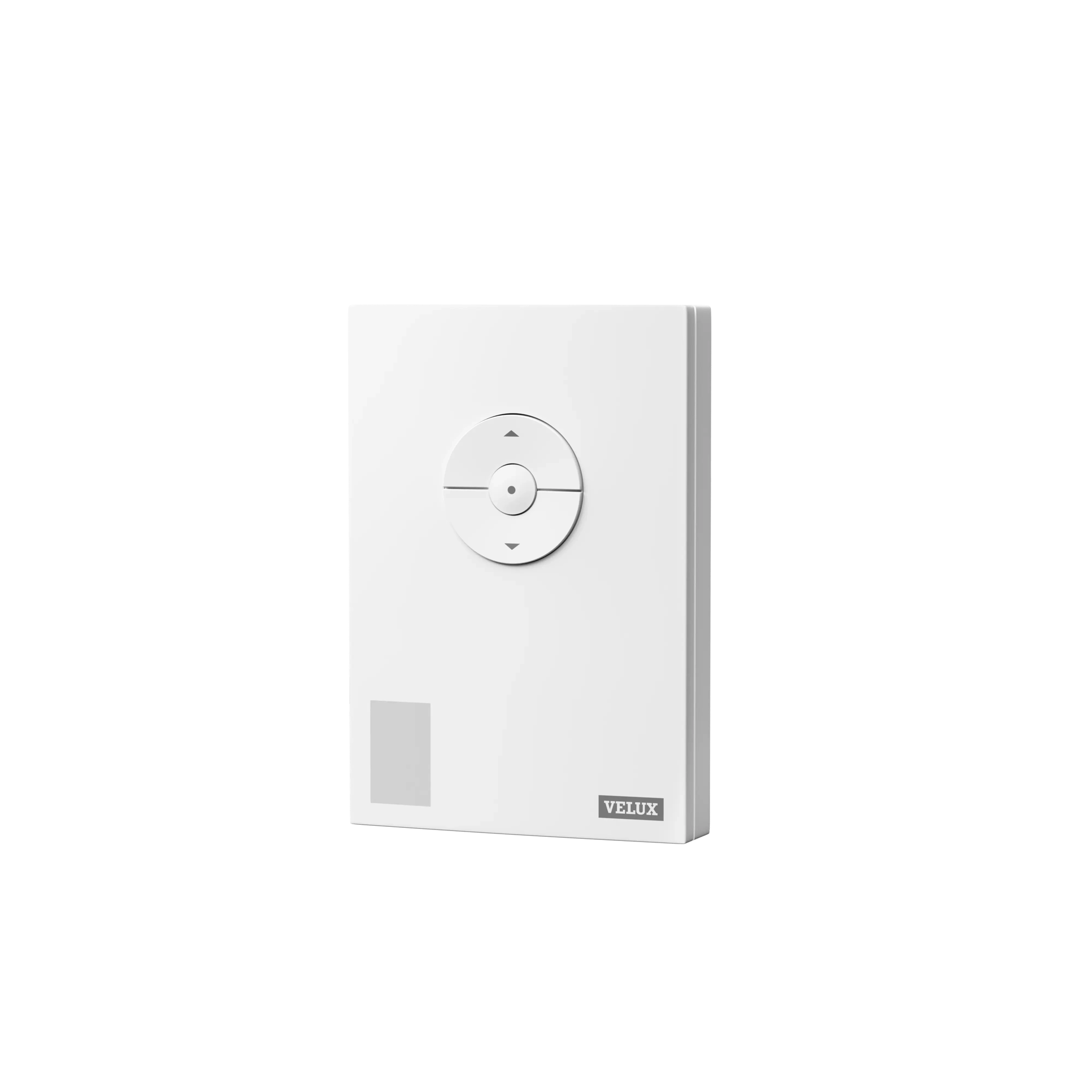 VELUX remote control for roof windows and blinds, minimalist design.