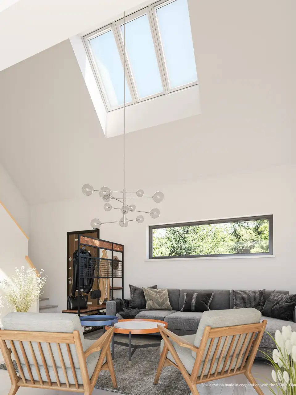 salon baigné de lumière - VELUX