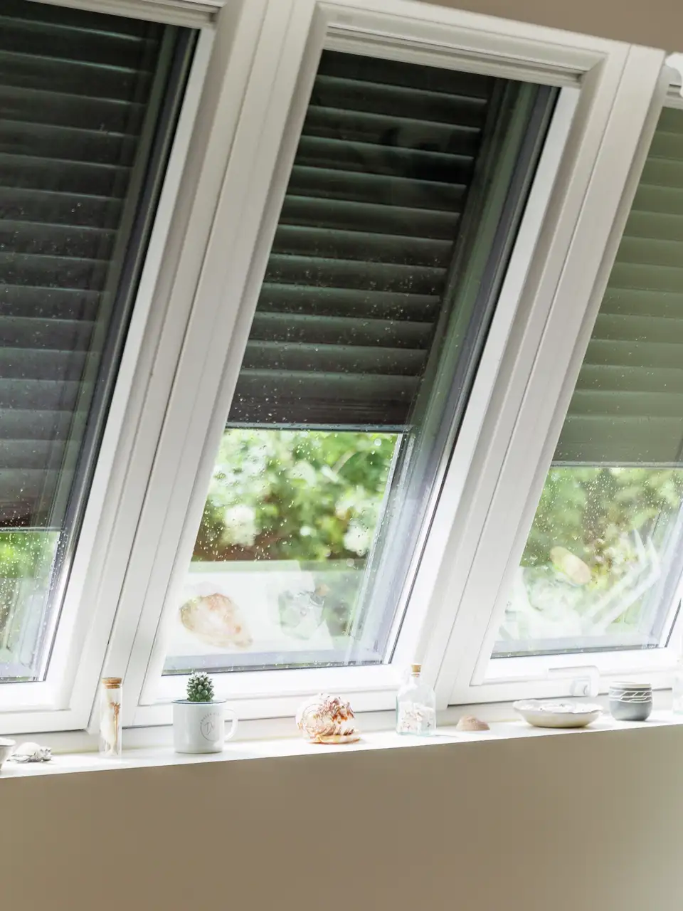 Zolder met open VELUX dakramen, die licht en frisse lucht binnenlaten.