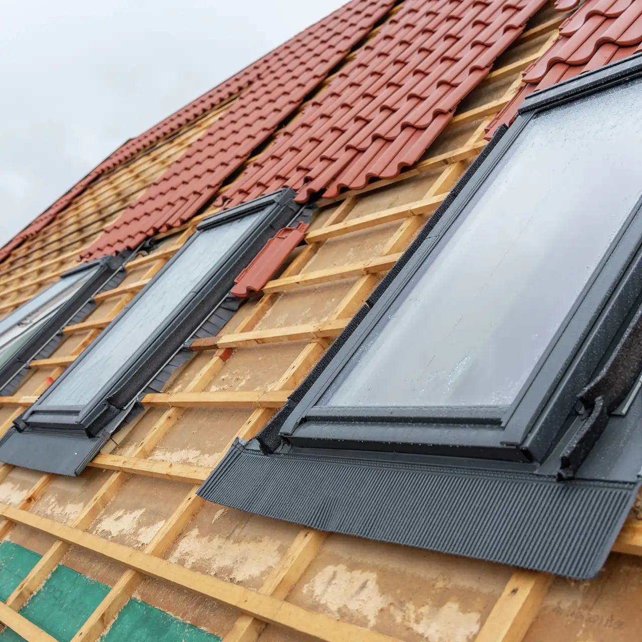 Installatie van VELUX dakvensters tijdens een dakvervanging