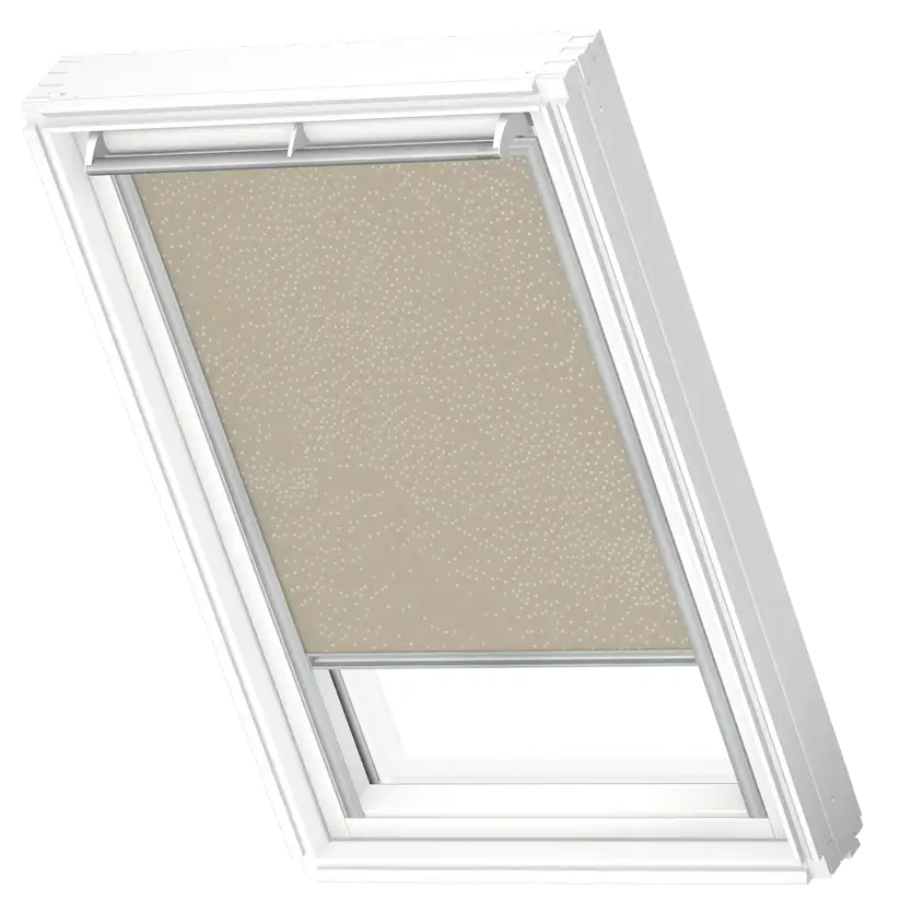 VELUX roof window with blind, modern design for attic spaces.