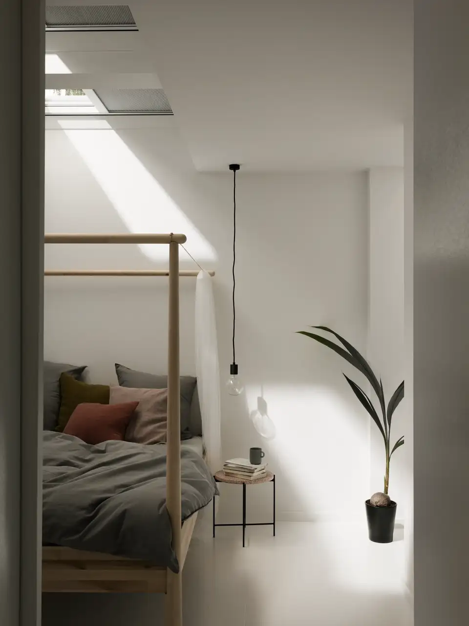 Chambre avec fenêtre de toit plat VELUX