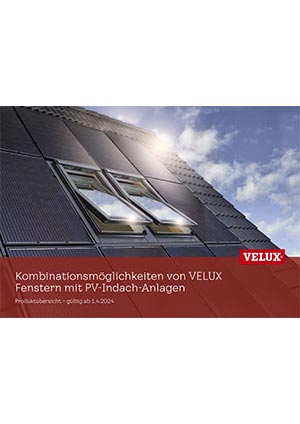 VELUX Dachflächenfenster mit PV-Dachsystemen auf Geschäftsgebäude