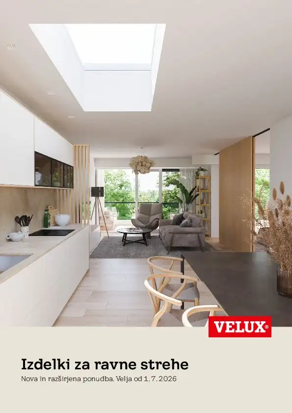  Izdelki VELUX za ravne strehe