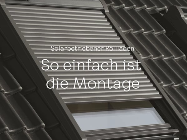 VELUX roller shutters easy to install DIY