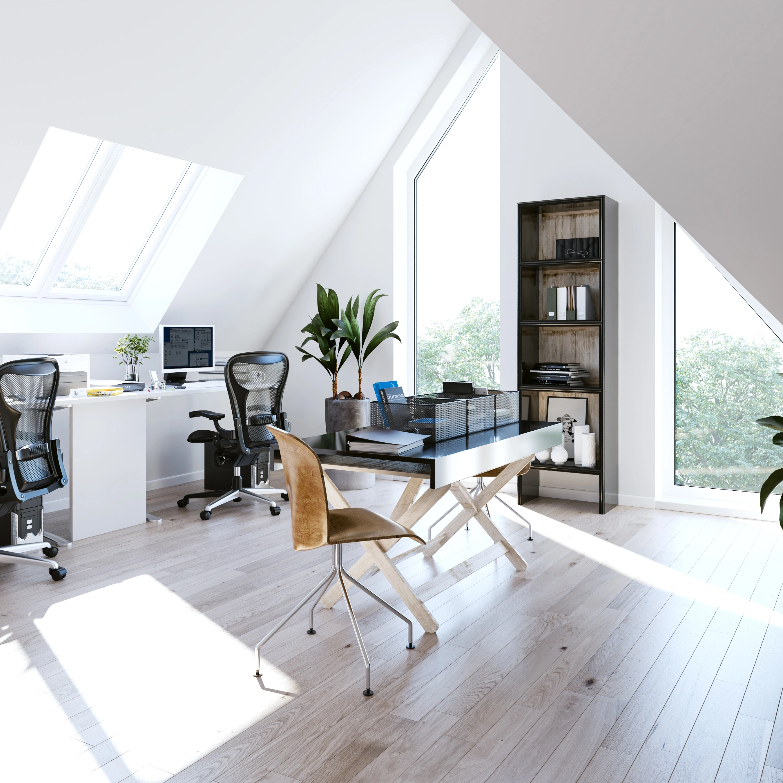 Les bienfaits de la lumière naturelle pour une atmosphère de travail sous les pentes de toit