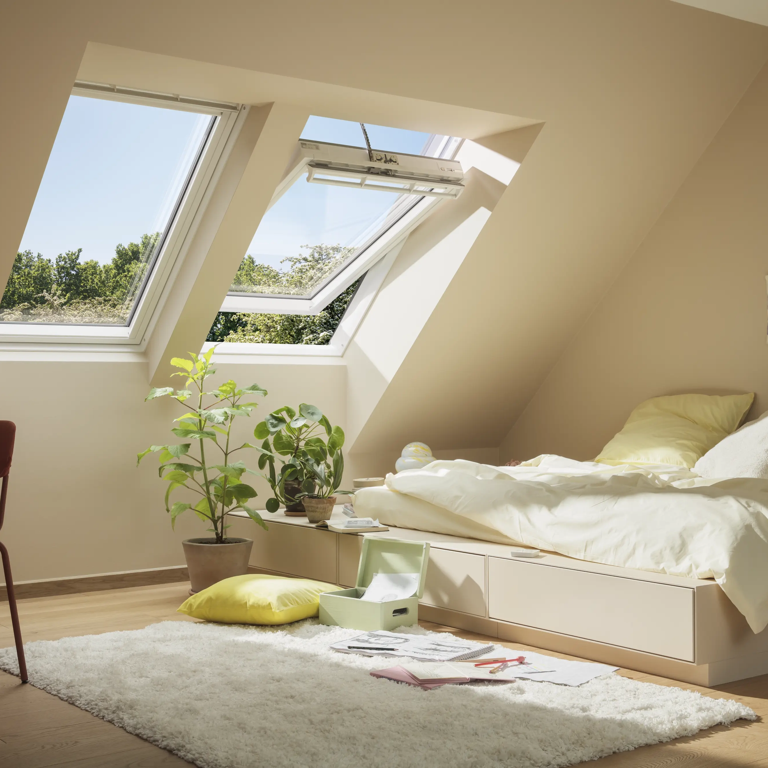 Schwingfenster für kabelgebundene Integration