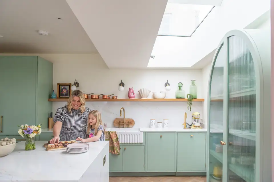 A new, modern kitchen takes up a large share of a house renovation budget 