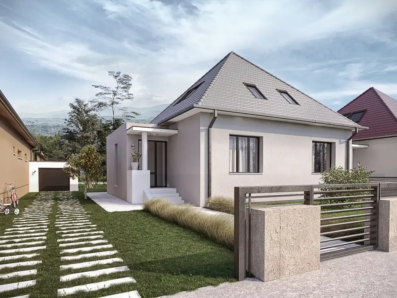 Návrh exteriéru domu na Slovensku po rekonštrukcii.
