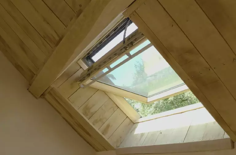 Open window showing how to use VELUX roof windows as natural ventilation