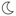 Crescent moon icon with clean lines and minimalist design.