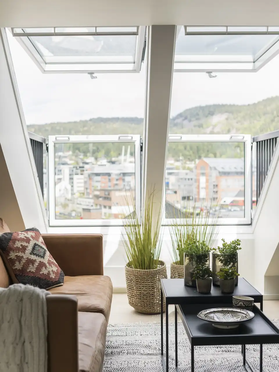 Loft with two VELUX roof balconies.