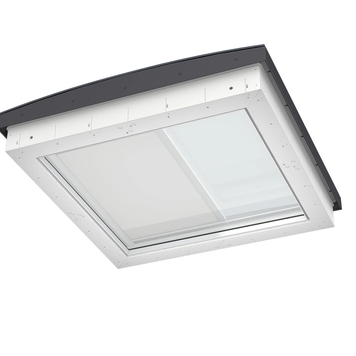 Sleek VELUX roof window with minimalist frame for natural light.