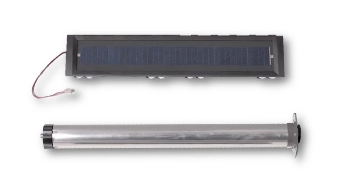 SSL Solar panel and tubular motor kit for powering a V22 VELUX roof window blind