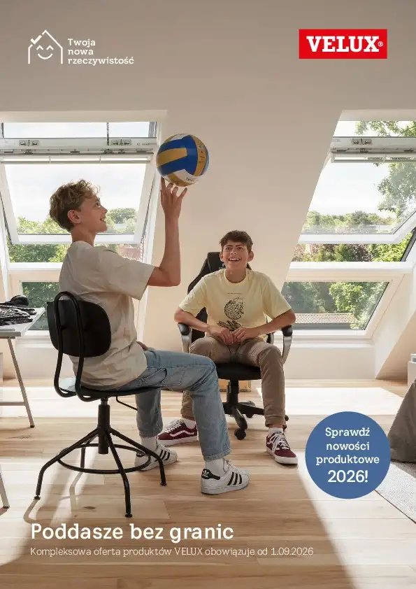 Zdjęcie na okładce broszury Poddasze bez granic kompleksowa oferta VELUX