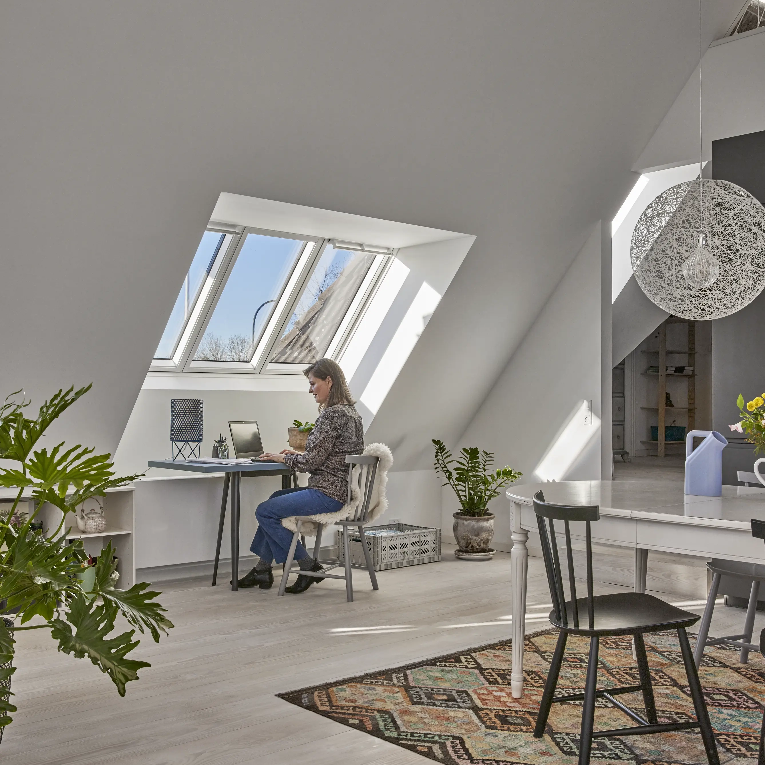 Et vakkert tilbygg med masse dagslys i Charlottenlund