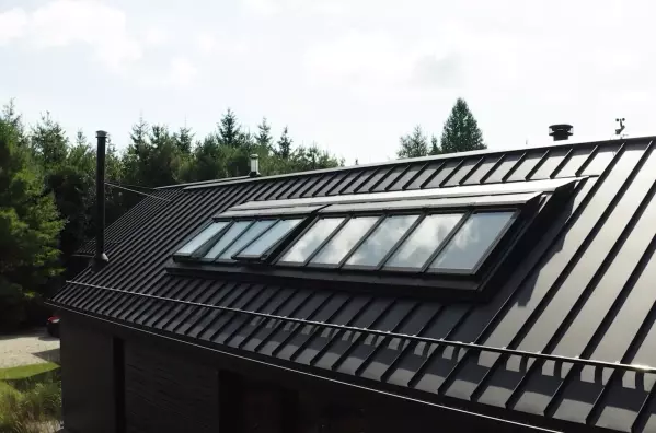 Roof with multiple VELUX roof windows