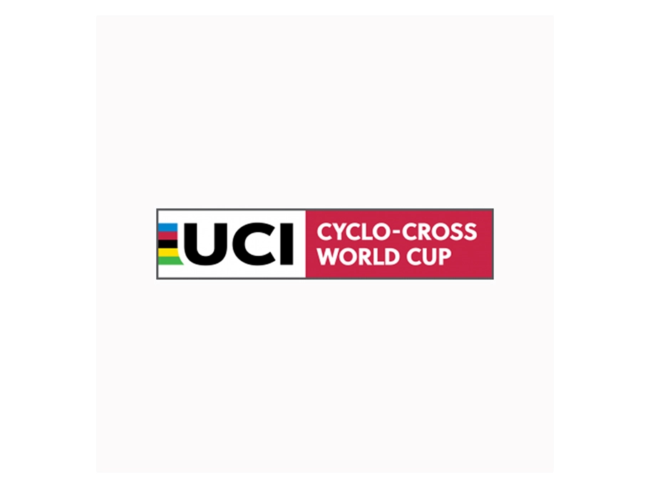 UCI Cyclo-Cross World Cup logo with colorful stripes.