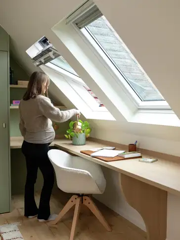 Velux toegepast in een interieur