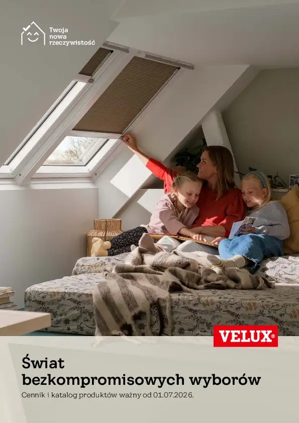Zdjęcie na okładce broszury Katalog i cennik rozwiązań VELUX